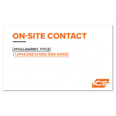 ICS On-Site Contact, Entrance Sign, 1 NAME (30" x 18" banner)