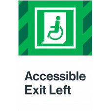 Accessible Exit Left, 24"x36"