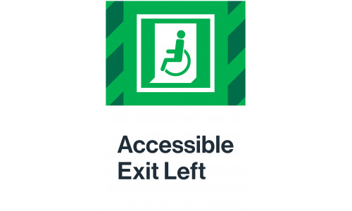 Accessible Exit Left, 24"x36"