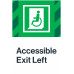 Accessible Exit Left, 24"x36"