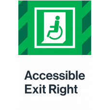 Accessible Exit Right, 24"x36"