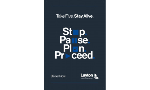 BETTER NOW, Stop. Pause. Plan. Proceed. (24"x36" banner)