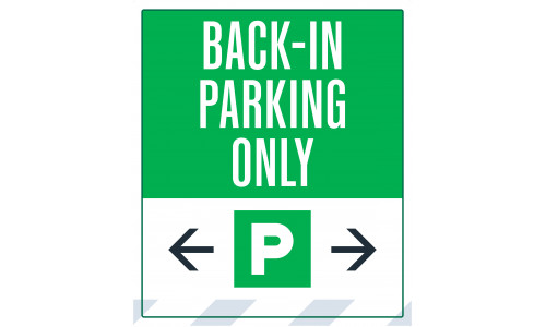 Back-In Parking Only Double Arrows, 36"x42"