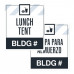 Building Lunch Tent, 36"x42"
