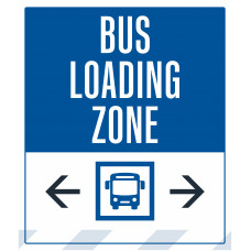 Bus Loading Zone Double Arrows, 36"x42
