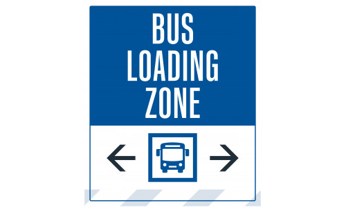 Bus Loading Zone Double Arrows, 36"x42