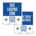 Bus Loading Zone Double Arrows, 36"x42