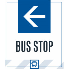 Bus Stop Left Arrow, 36"x42"
