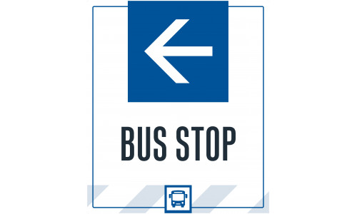 Bus Stop Left Arrow, 36"x42"