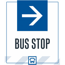 Bus Stop Right Arrow, 36"x42"