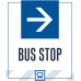 Bus Stop Right Arrow, 36"x42"