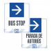 Bus Stop Right Arrow, 36"x42"