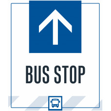 Bus Stop Straight Arrow, 36"x42"