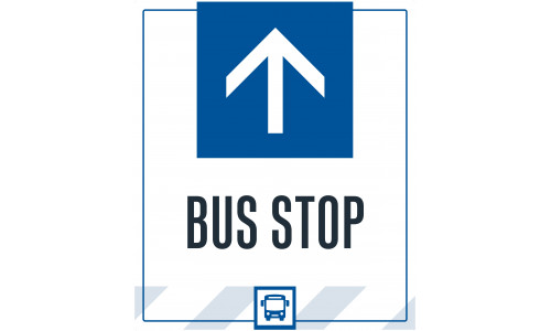 Bus Stop Straight Arrow, 36"x42"