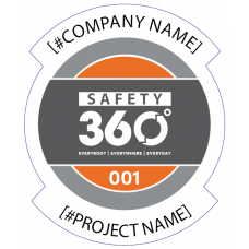 Safety 360 ICS (Decal) - Customized for Jobsite with Sequential Numbering