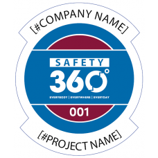 Safety 360 (Decal) - Customized for Jobsite with Sequential Numbering