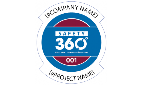 Safety 360 (Decal) - Customized for Jobsite with Sequential Numbering