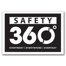 SAFETY 360 Black Background (Decal)