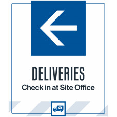 Deliveries Check In Left Arrow, 36"x42"