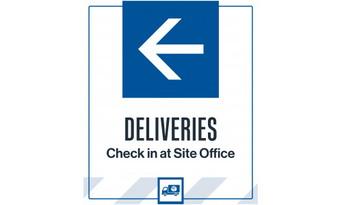 Deliveries Check In Left Arrow, 36"x42"