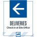 Deliveries Check In Left Arrow, 36"x42"