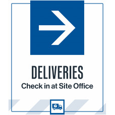 Deliveries Check In Right Arrow, 36"x42"