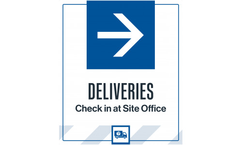 Deliveries Check In Right Arrow, 36"x42"