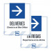 Deliveries Check In Right Arrow, 36"x42"