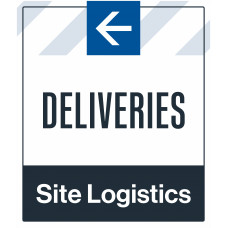 Deliveries Site Logistics Left Arrow, 36"x42"