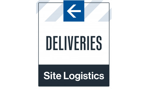 Deliveries Site Logistics Left Arrow, 36"x42"