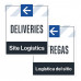Deliveries Site Logistics Left Arrow, 36"x42"