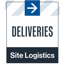 Deliveries Site Logistics Right Arrow, 36"x42"