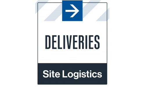 Deliveries Site Logistics Right Arrow, 36"x42"