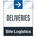 Deliveries Site Logistics Right Arrow, 36"x42"