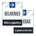 Deliveries Site Logistics Right Arrow, 36"x42"