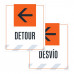 Detour Left Arrow, 36"x42"