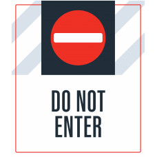 Do Not Enter with Icon, 36"x42"
