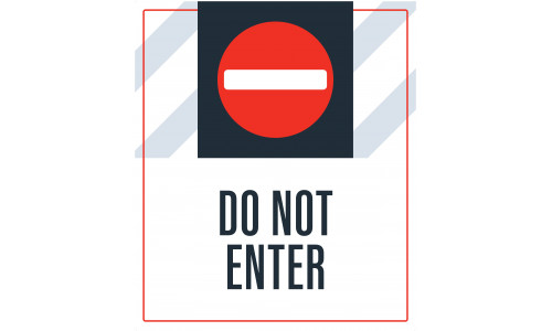 Do Not Enter with Icon, 36"x42"