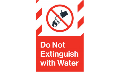 Do Not Extinguish with Water, 24"x36"