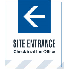 Site Entrance Check In Left Arrow, 36"x42"