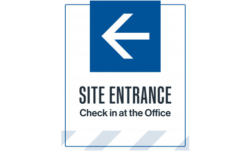 Site Entrance Check In Left Arrow, 36"x42"