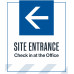 Site Entrance Check In Left Arrow, 36"x42"