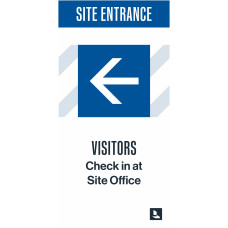 Site Entrance Visitors Left Arrow, 46"x94"