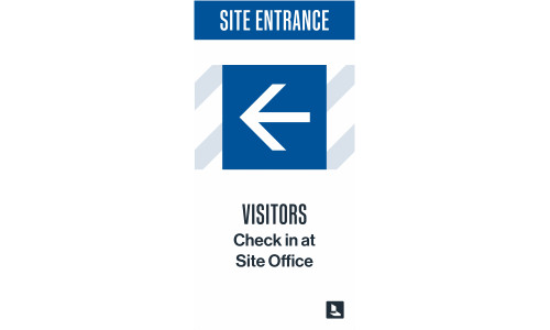 Site Entrance Visitors Left Arrow, 46"x94"