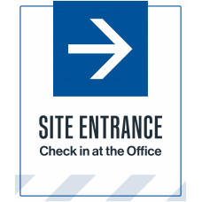 Site Entrance Check In Right Arrow, 36"x42"