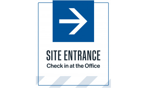 Site Entrance Check In Right Arrow, 36"x42"