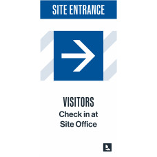 Site Entrance Visitors Right Arrow, 46"x94"