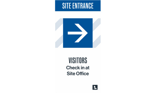 Site Entrance Visitors Right Arrow, 46"x94"
