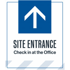 Site Entrance Check In Straight Arrow, 36"x42"
