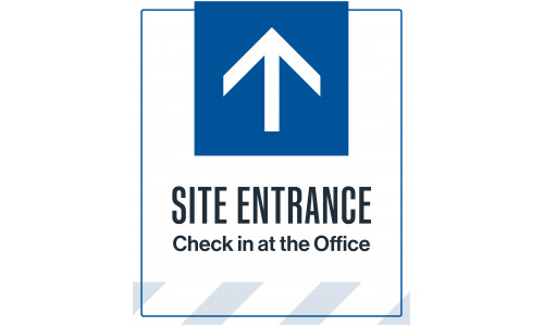 Site Entrance Check In Straight Arrow, 36"x42"
